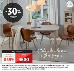 Bohus BRIXTON SPISEBORD tilbud