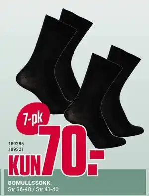 Europris BOMULLSSOKK tilbud