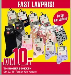 Europris TI-KRONERSSOKKEN tilbud