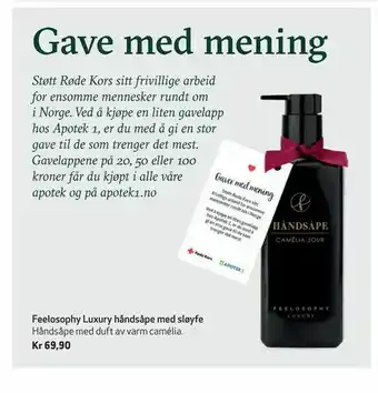 Apotek 1 Feelosophy Luxury håndsåpe med sløyfe tilbud