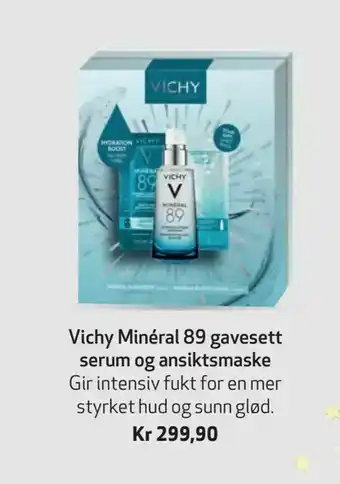 Apotek 1 Vichy Minéral 89 gavesett serum og ansiktsmaske tilbud
