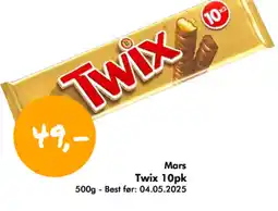 Havaristen MARS Twix 10pk tilbud