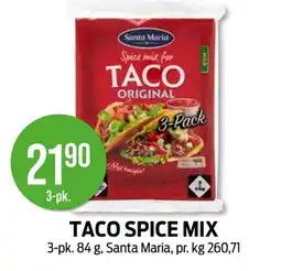 Kiwi SANTA MARIA Taco spice mix tilbud