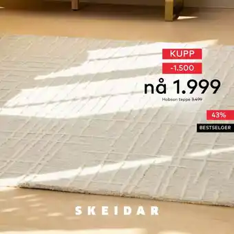 Skeidar Hobson teppe tilbud