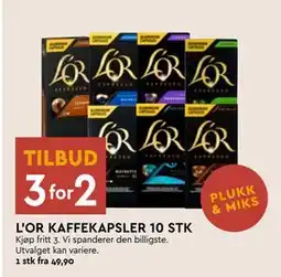 Coop Mega L’OR KAFFEKAPSLER 10 STK tilbud
