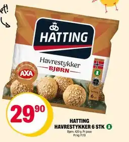 Coop Extra HATTING HAVRESTYKKER 6 STK tilbud