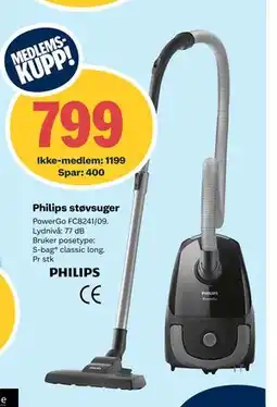 Coop Extra Philips støvsuger tilbud