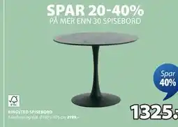 JYSK RINGSTED SPISEBORD tilbud
