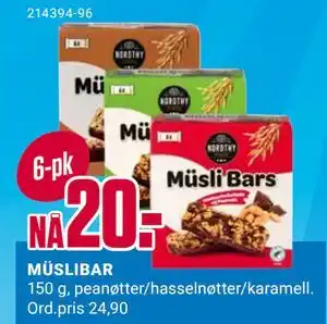 Europris MÜSLIBAR tilbud