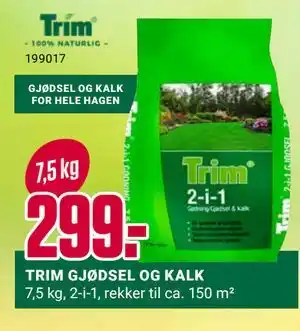Europris TRIM GJØDSEL OG KALK tilbud