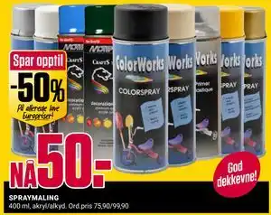 Europris SPRAYMALING tilbud