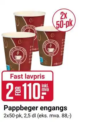 Europris Pappbeger engangs tilbud