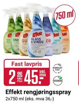 Europris Effekt rengjøringsspray tilbud
