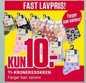 Europris TI-KRONERSSOKKEN tilbud