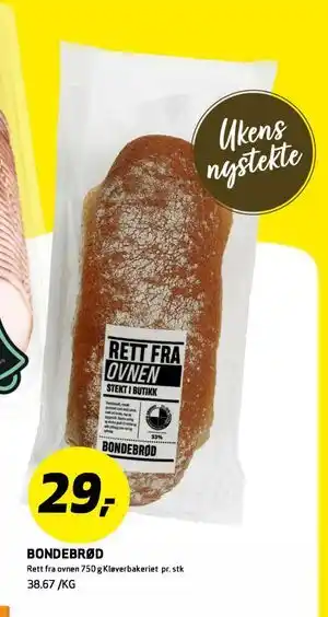 Bunnpris BONDEBRØD tilbud