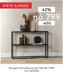 Skeidar Straight Konsollbord tilbud