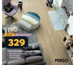 Megaflis Pergo laminatgulv Torekov Seaside Oak tilbud
