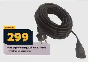 Megaflis Trend skjøteledning 10m IP44 2,5mm tilbud