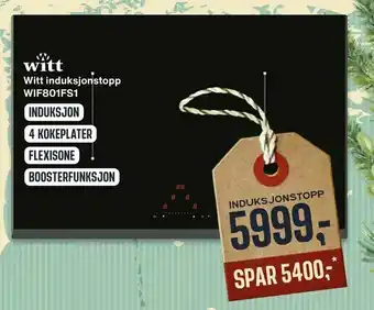 Skousen Witt induksjonstopp WIF801FS1 tilbud