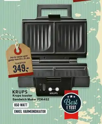 Skousen Krups toaster Sandwich Maker FDK452 tilbud