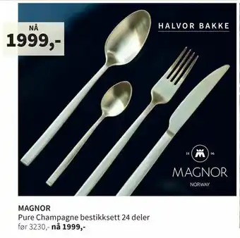 Tilbords Magnor Pure Champagne bestikksett 24 deler tilbud