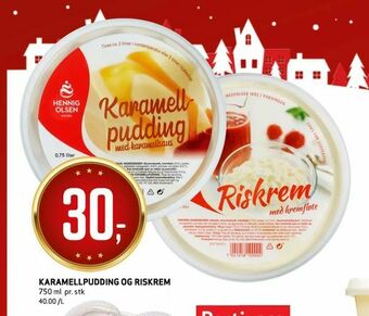 Bunnpris Karamellpudding og riskrem tilbud