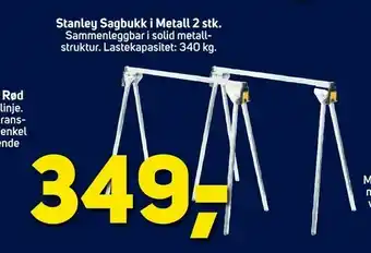 Megaflis Stanley Sagbukk i Metall 2 stk tilbud