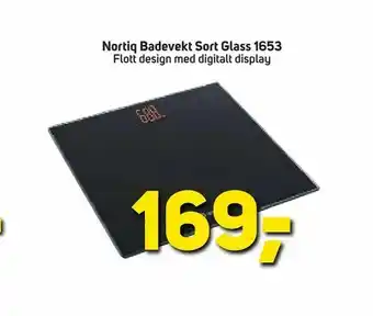 Megaflis Nortiq Badevekt Sort Glass 1653 tilbud
