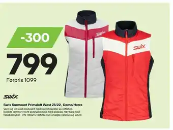 XXL Sport Swix Surmount Primaloft West 21/22, Dame/Herre tilbud