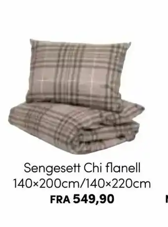 Nille Sengesett Chi flanell 140×200cm/140×220cm tilbud
