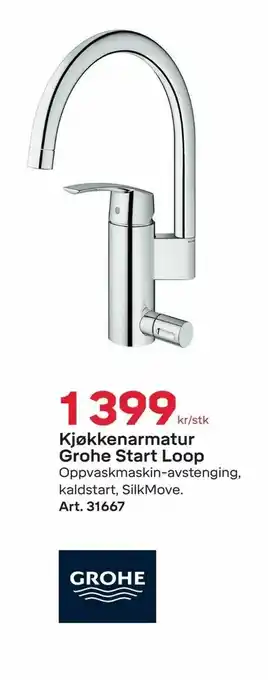 Byggmax Kjøkkenarmatur Grohe Start Loop tilbud