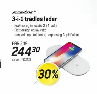 Thansen 3-i-1 trådløs lader tilbud