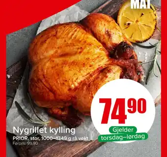 Spar Nygrillet kylling tilbud