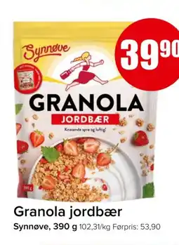 Spar GRANOLA Jordbær tilbud