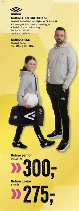 Sport Outlet UMBRO FOTBALLBUKSE tilbud