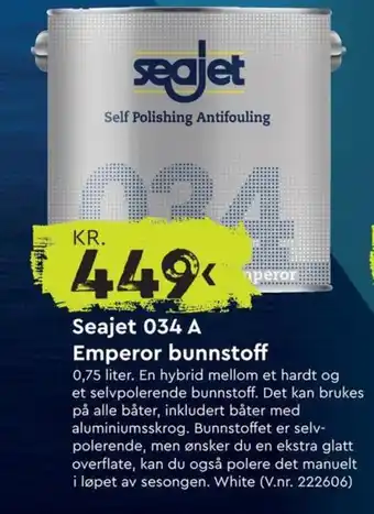 Mekk SEAJET 034 A Emperor bunnstoff tilbud