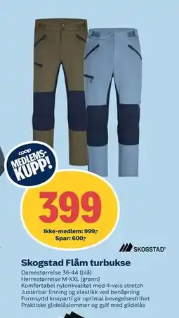 Coop Obs Skogstad Flåm turbukse tilbud