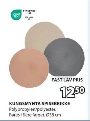 JYSK KUNGSMYNTA SPISEBRIKKE tilbud