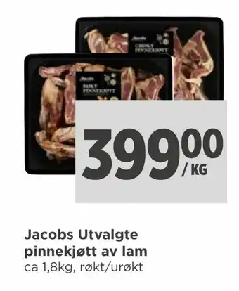 Meny Jacobs Utvalgte pinnekjøtt av lam tilbud