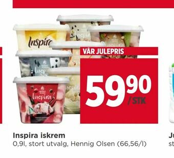 Meny Inspira iskrem tilbud