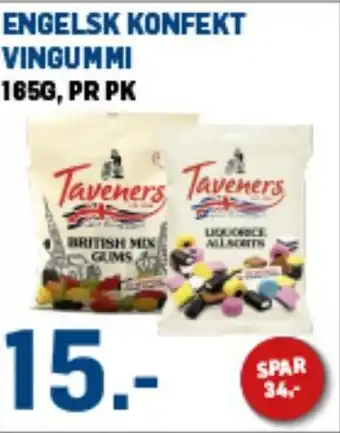Price Lagerbutikk Engelsk konfekt vingummi tilbud
