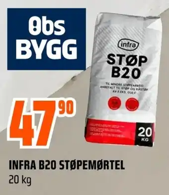 Coop Obs INFRA b20 støpemørtel tilbud