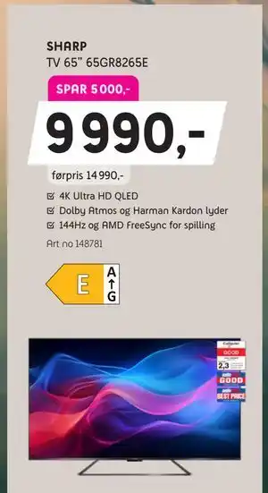 ELON TV 65” 65GR8265E tilbud