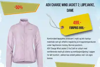 XXL Sport ADV CHARGE WIND JACKET 2, LØPEJAKKE, tilbud
