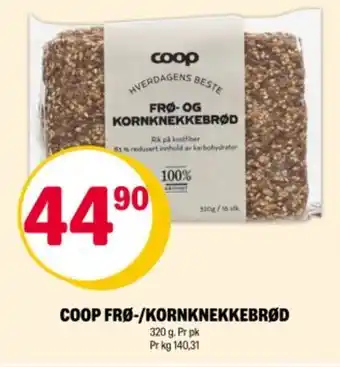 Coop Extra COOP Frø-/kornknekkebrød tilbud