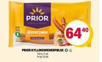Coop Extra PRIOR Kyllingwienerpølse tilbud