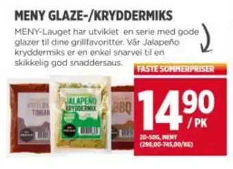 Meny Meny glaze-/kryddermiks tilbud