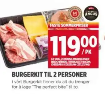 Meny Burgerkit til 2 personer tilbud
