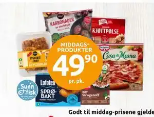 Joker MIDDAGSPRODUKTER tilbud