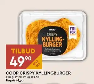 Coop Mega COOP CRISPY KYLLINGBURGER tilbud